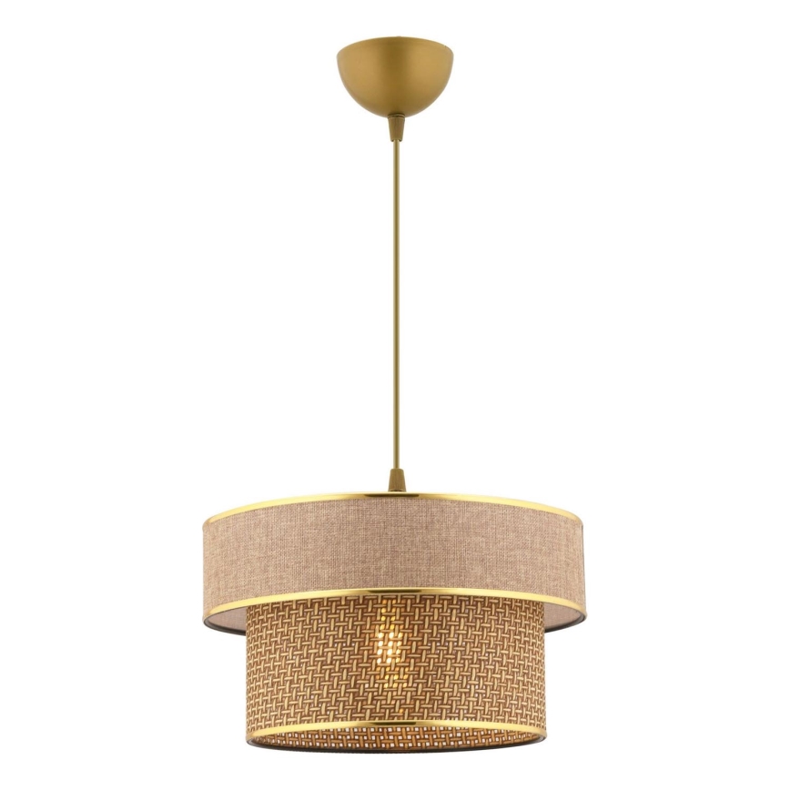 Suspension sur câble ERO 1xE27/60W/230V marron/doré