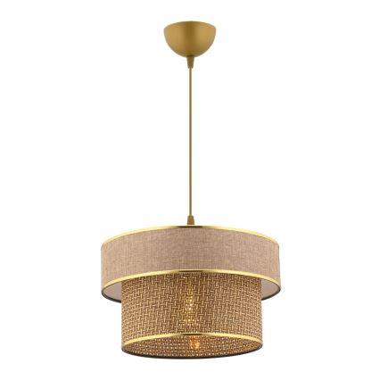 Suspension sur câble ERO 1xE27/60W/230V marron/doré