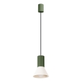 Suspension sur câble ESTRIA 1xE14/10W/230V Ø 14 cm vert
