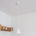Suspension sur câble ETNA II 1xE27/15W/230V diam. 18,5 cm blanche
