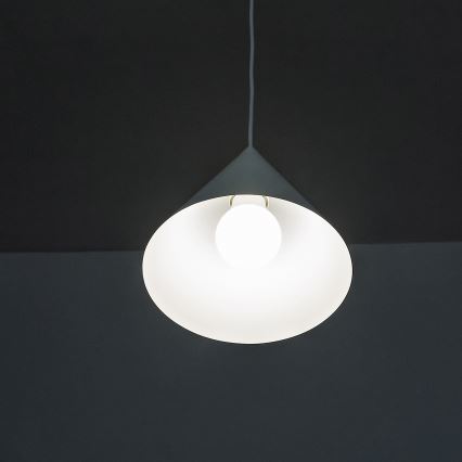 Suspension sur câble ETNA II 1xE27/15W/230V diam. 18,5 cm blanche
