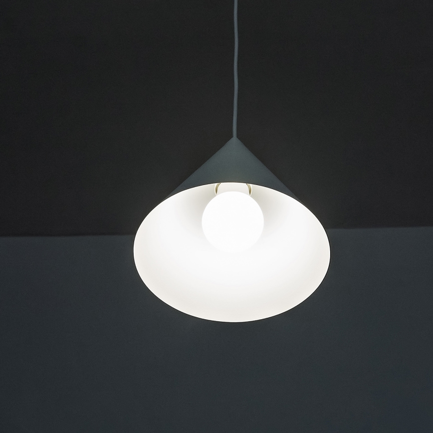 Suspension sur câble ETNA II 1xE27/15W/230V diam. 18,5 cm blanche