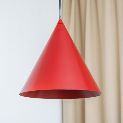 Suspension sur câble ETNA II 1xE27/15W/230V, diam. 25 cm, rouge
