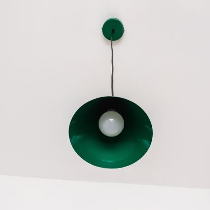 Suspension sur câble ETNA II 1xE27/15W/230V Ø 18,5 cm, vert