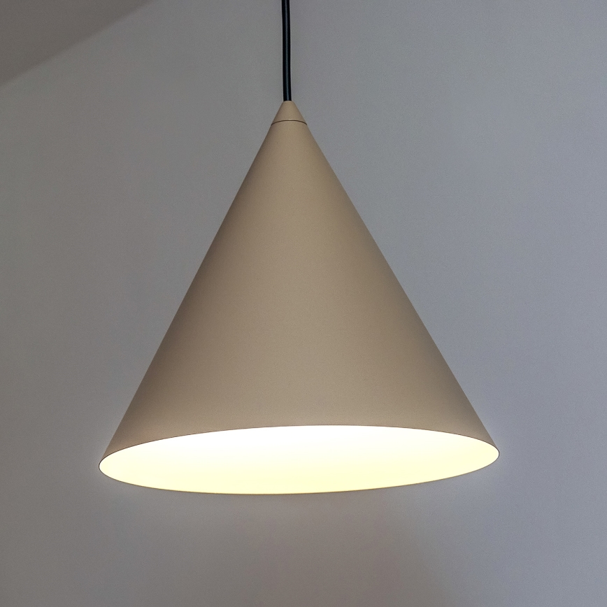Suspension sur câble ETNA II 1xE27/15W/230V Ø 25 cm beige