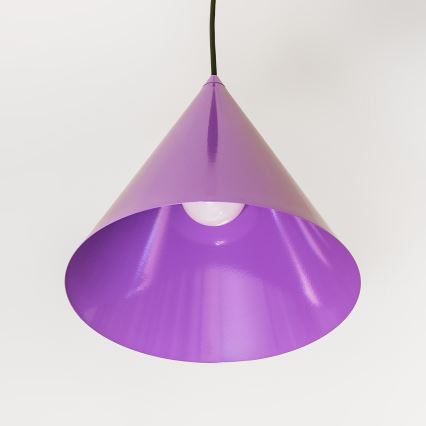 Suspension sur câble ETNA II 1xE27/15W/230V Ø 25 cm violet
