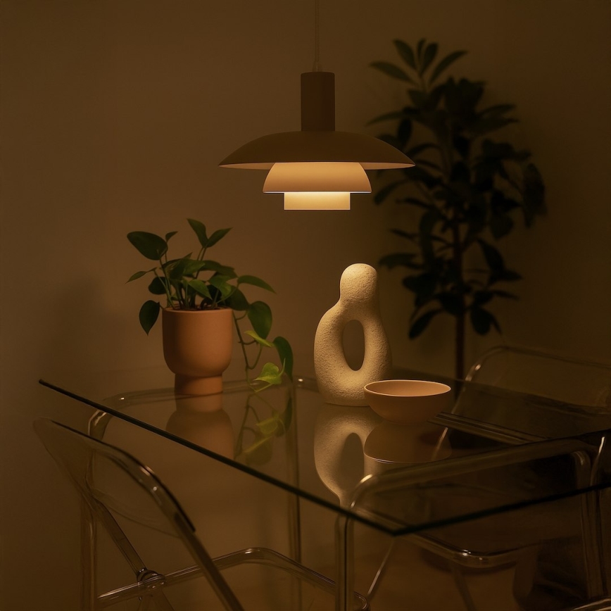 Suspension sur câble FERRO 1xE27/15W/230V, gris