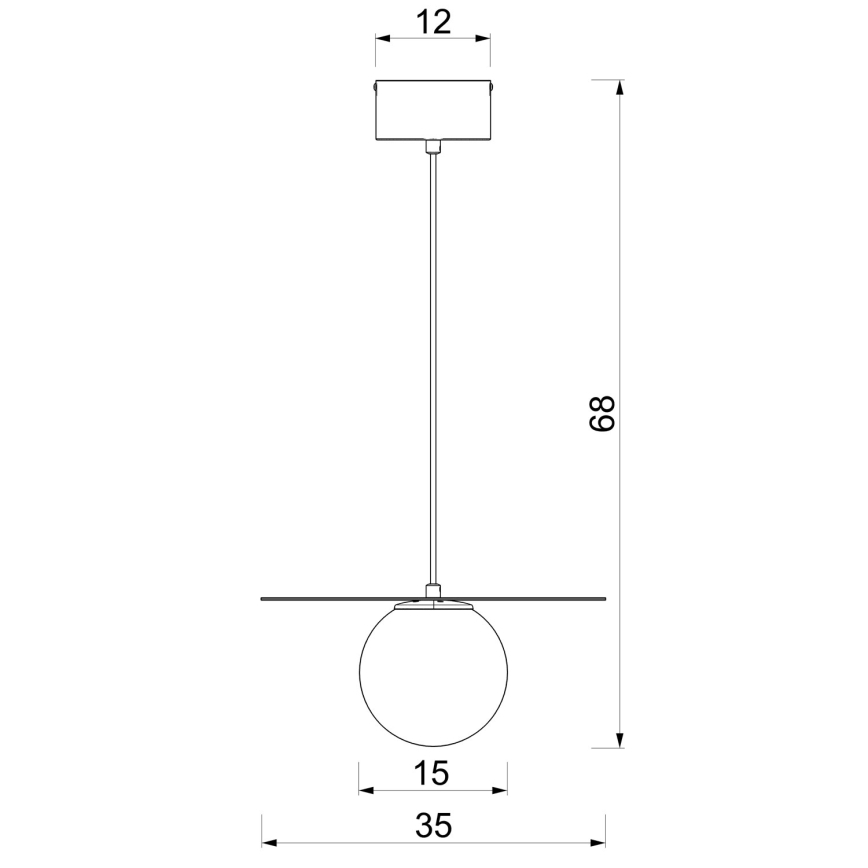 Suspension sur câble FLAT 1xE27/15W/230V crème