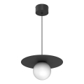 Suspension sur câble FLAT 1xE27/15W/230V noire