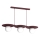 Suspension sur câble FLAT 3xE27/15W/230V bordeaux