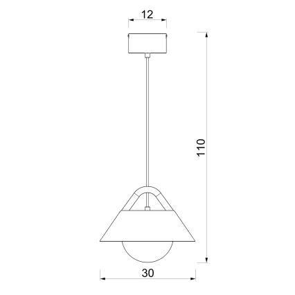 Suspension sur câble FUNDA 1xE27/15W/230V crème