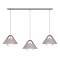 Suspension sur câble FUNDA 3xE27/15W/230V crème