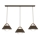 Suspension sur câble FUNDA 3xE27/15W/230V marron