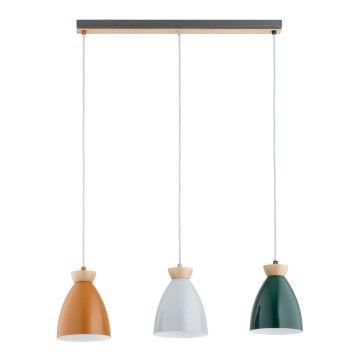 Suspension sur câble GALIA 3xE27/15W/230V multicolore