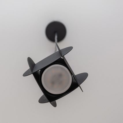 Suspension sur câble GAMBIT 1xGU10/10W/230V noire