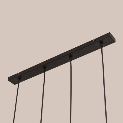 Suspension sur câble GAMBIT 4xGU10/10W/230V noire