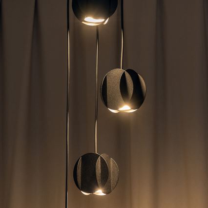 Suspension sur câble GAMBIT 4xGU10/10W/230V noire