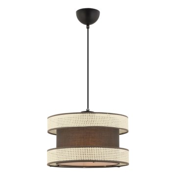 Suspension sur câble HALO 1xE27/60W/230V marron/crème