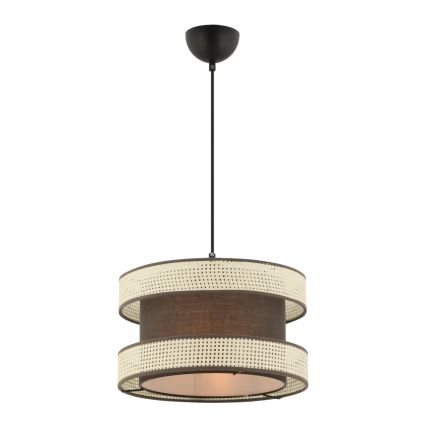 Suspension sur câble HALO 1xE27/60W/230V marron/crème
