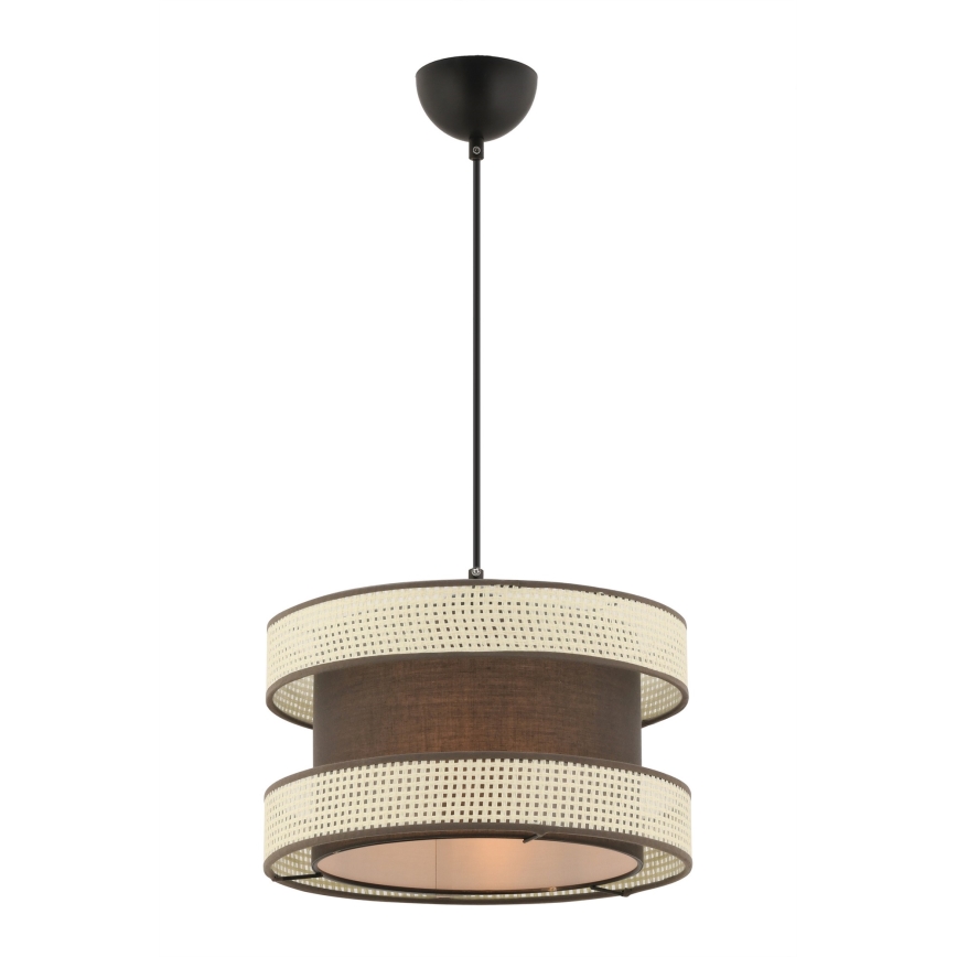 Suspension sur câble HALO 1xE27/60W/230V marron/crème