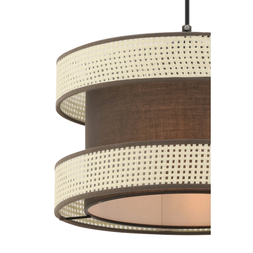 Suspension sur câble HALO 1xE27/60W/230V marron/crème