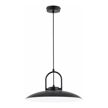 Suspension sur câble HATTORI 1xE27/15W/230V noire