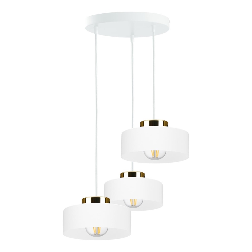 Suspension sur câble IGNIA 3xE27/60W/230V blanche