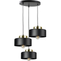 Suspension sur câble IGNIA 3xE27/60W/230V noire