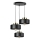 Suspension sur câble IGNIA 3xE27/60W/230V noire
