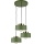 Suspension sur câble IGNIA 3xE27/60W/230V verte