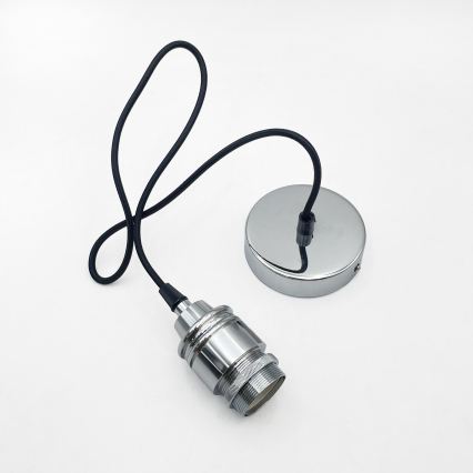 Suspension sur câble JULL 1xE27/15W/230V chrome brillant/transparent