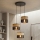 Suspension sur câble KARBON 3xE27/15W/230V noir/marron