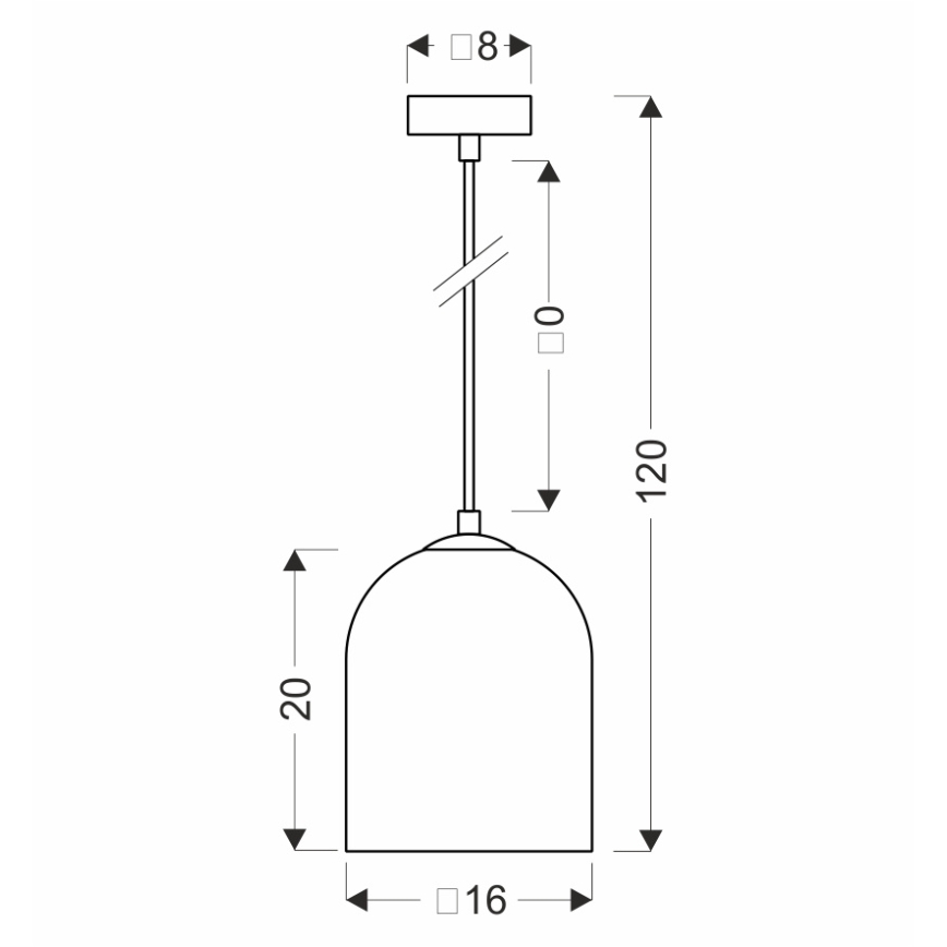 Suspension sur câble KLEA 1xG9/15W/230V noir fumé