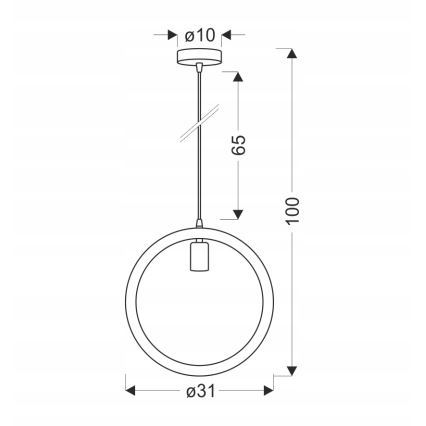Suspension sur câble KOLO 1xE27/40W/230V beige/noir