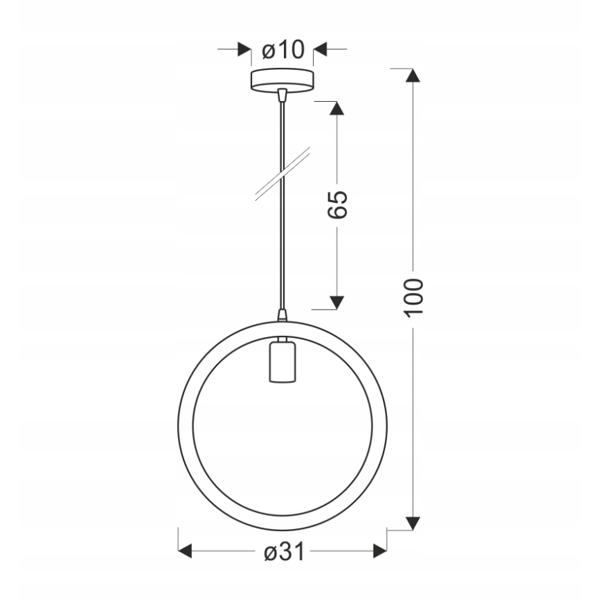 Suspension sur câble KOLO 1xE27/40W/230V beige/noir