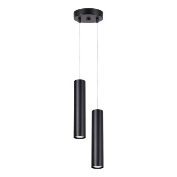 Suspension sur câble LAGOS 2xGU10/10W/230V noire