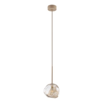 Suspension sur câble LAVA 1xG9/8W/230V beige/fumé beige