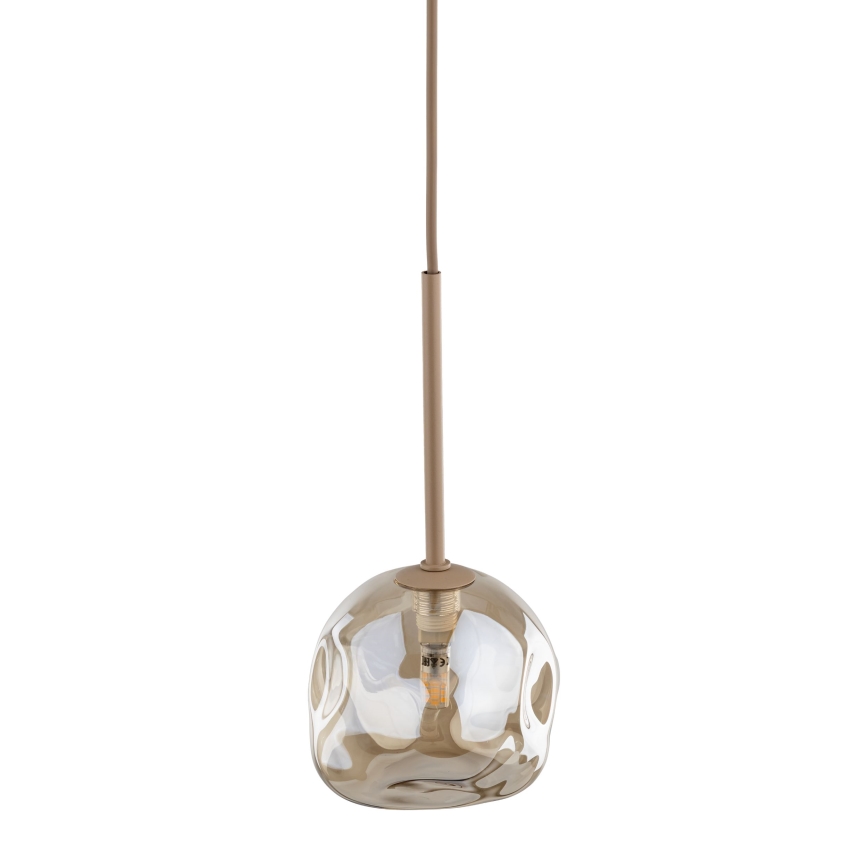 Suspension sur câble LAVA 1xG9/8W/230V beige/fumé beige