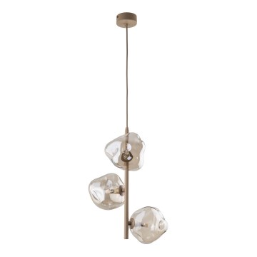 Suspension sur câble LAVA 3xG9/8W/230V beige / beige fumé