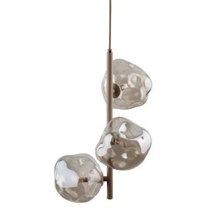 Suspension sur câble LAVA 3xG9/8W/230V beige / beige fumé