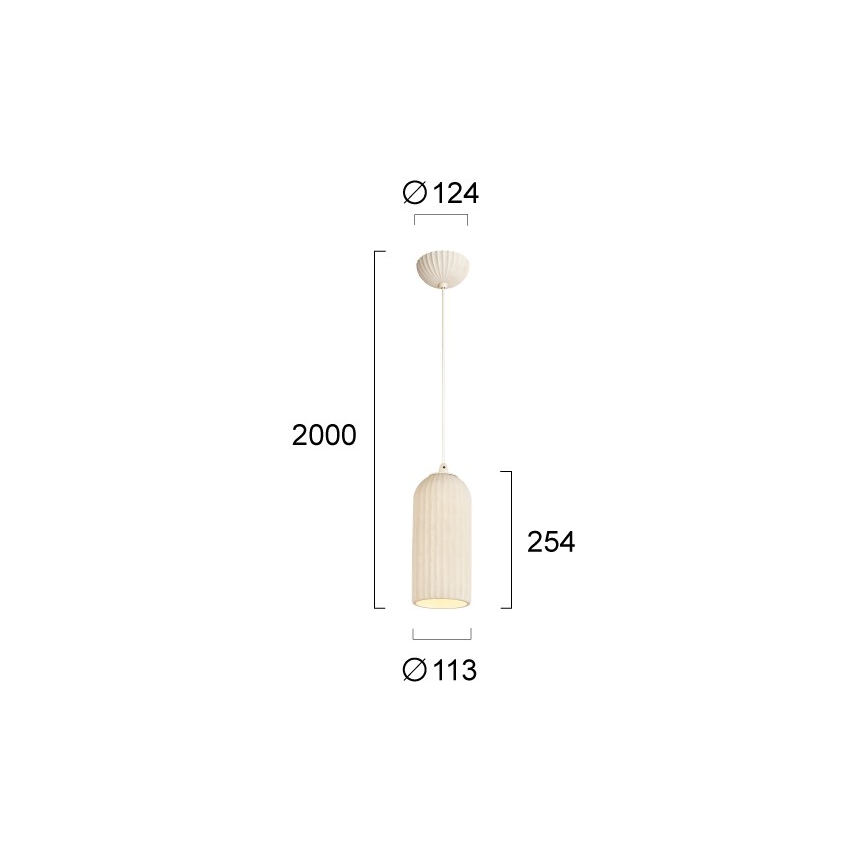 Suspension sur câble LAVINA 1xE27/35W/230V, crème