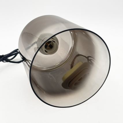 Suspension sur câble LIAH 1xE27/15W/230V doré/marron fumé
