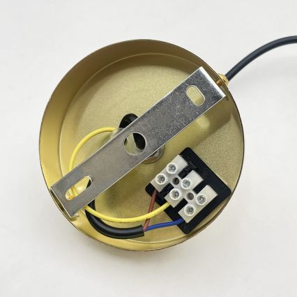 Suspension sur câble LIAH 1xE27/15W/230V doré/marron fumé