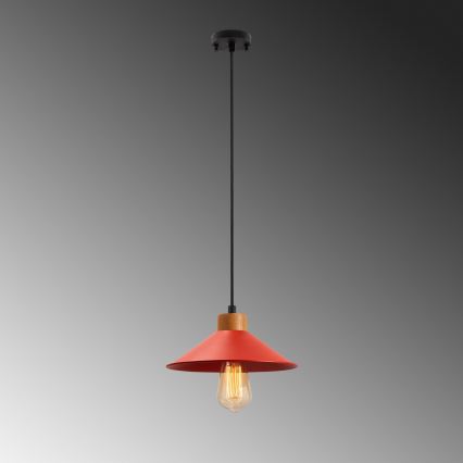 Suspension sur câble MANAVGAT 1xE27/40W/230V rouge/marron