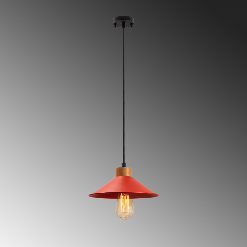 Suspension sur câble MANAVGAT 1xE27/40W/230V rouge/marron