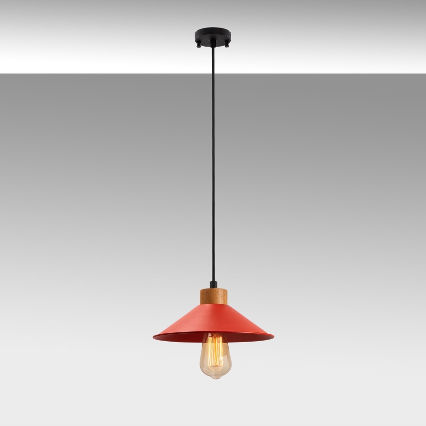 Suspension sur câble MANAVGAT 1xE27/40W/230V rouge/marron