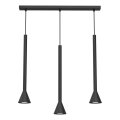 Suspension sur câble MAZZO 3xGU10/8W/230V noire