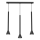 Suspension sur câble MAZZO 3xGU10/8W/230V noire