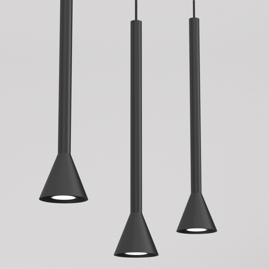 Suspension sur câble MAZZO 3xGU10/8W/230V noire