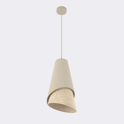 Suspension sur câble MODA 1xE27/15W/230V beige/rotin